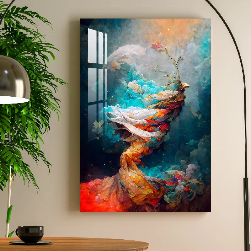 colorful nature wall prints for bedroom-Fire & Wax Acrylic Wall Art