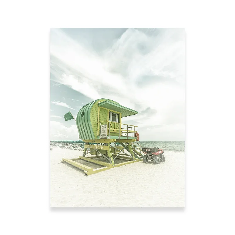 vintage landscape canvas prints-Florida Flair At Miami Beach