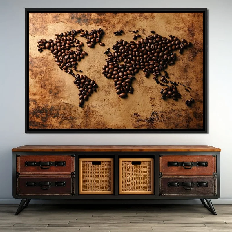 large tropical wall art for home-Global Beans Voyage