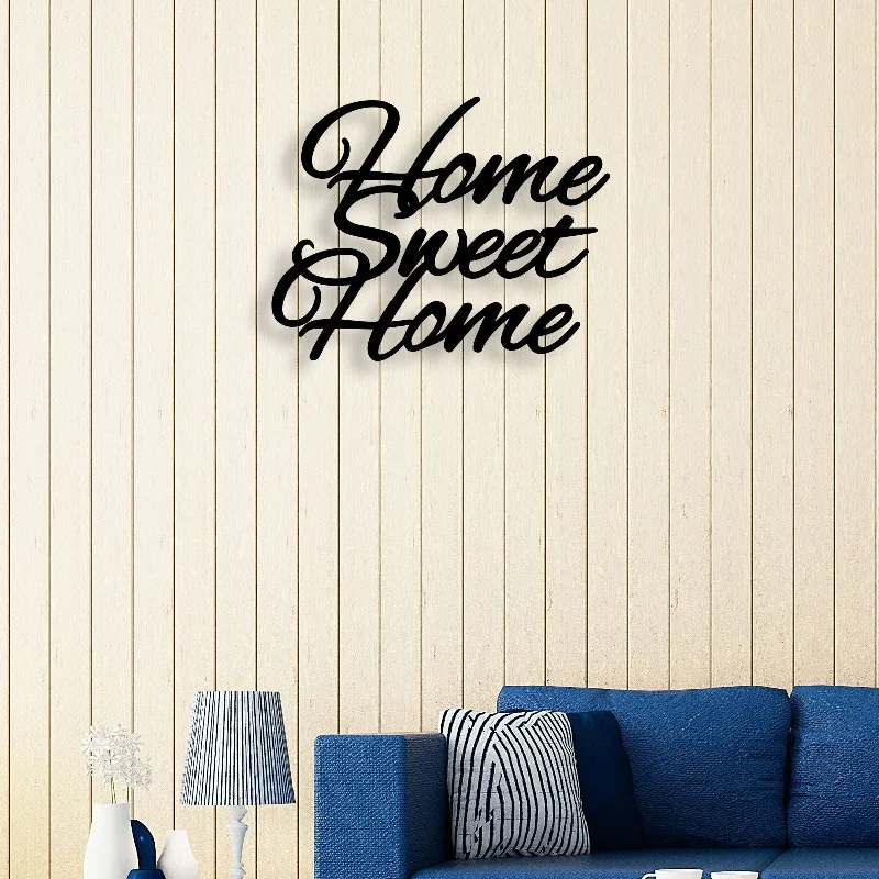 playful nature inspired canvas art-Home Sweet Home Metal Wall Art