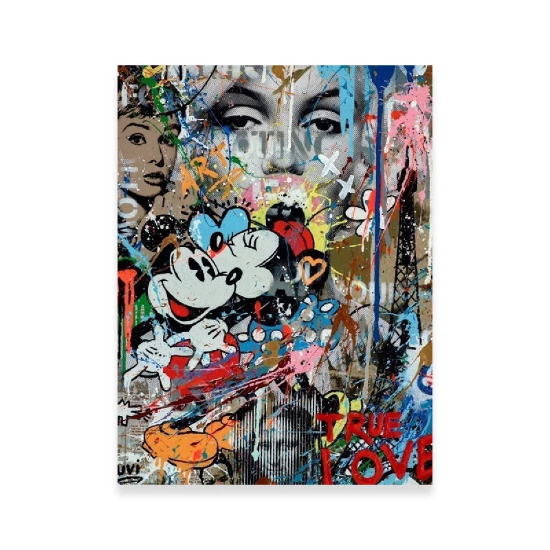 modern pop art prints for office-Hugs From Minnie