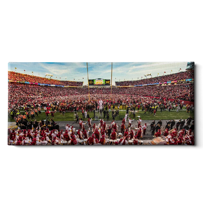 botanical art prints for living room-Iowa State Cyclones - Cyclones Win, Storm The Field Panoramic