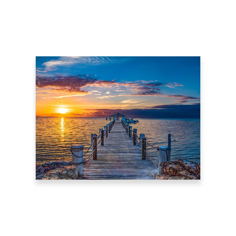 playful geometric prints for kids room-Islamorada Florida Keys Dock Pier