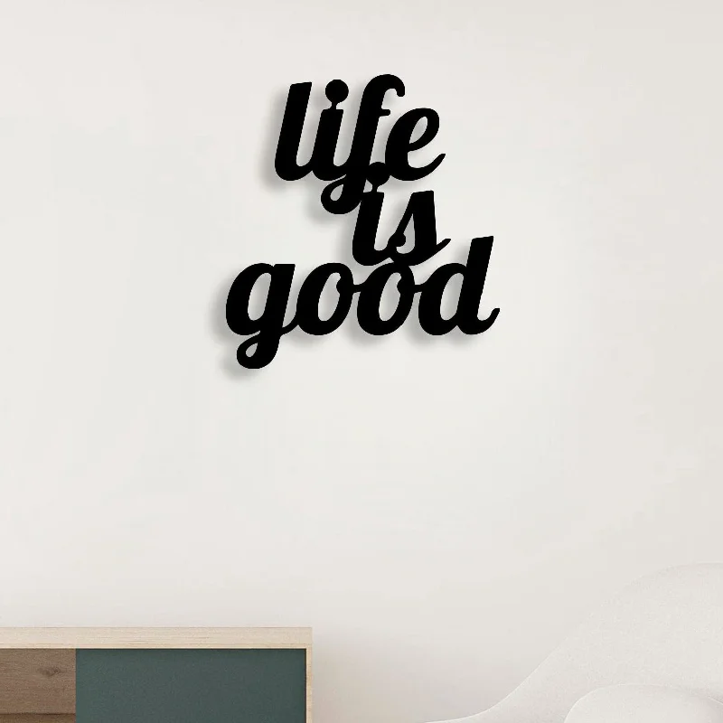 vibrant pop art canvas prints-Life Is Good Metal Wall Art