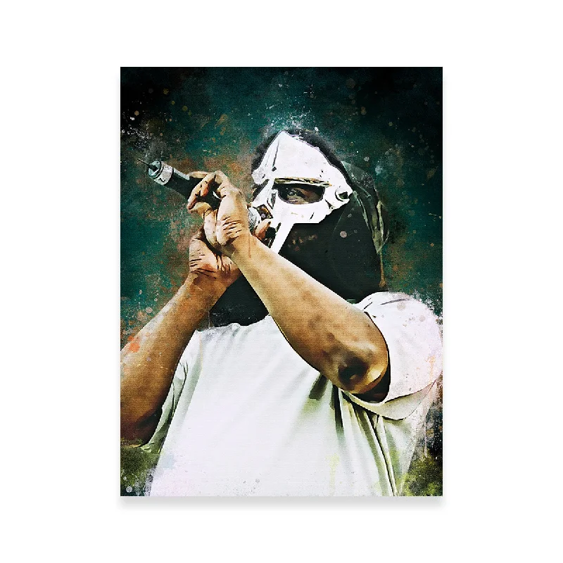 large vintage wall art prints-Mf Doom