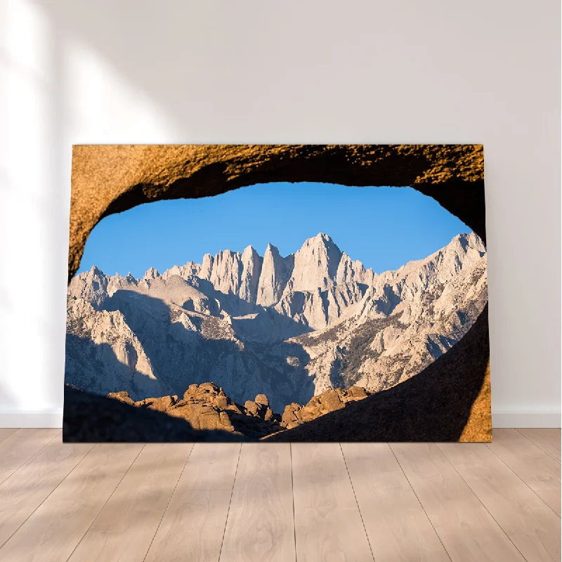 vibrant cityscape canvas art for bedroom-Mount Whitney through Sandstone Archway