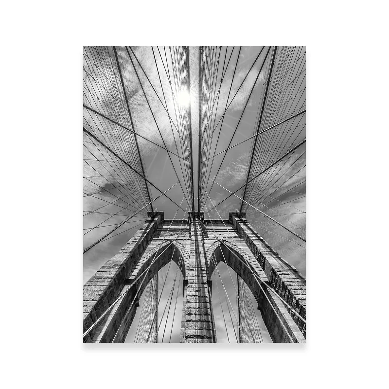 oversized abstract art for bedroom walls-NYC Brooklyn Bridge Detail