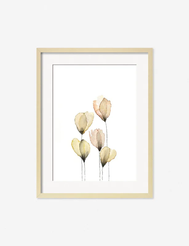 colorful floral abstract prints for living room-Reaching For the Sun Print by Céline Nordenhed