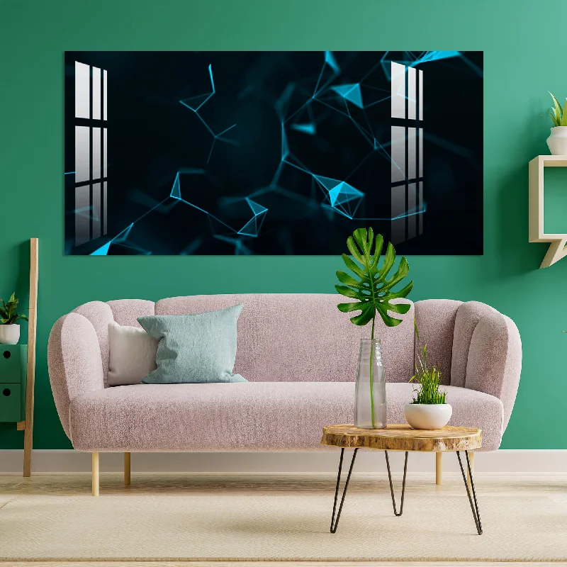 oversized tropical art for bedroom-Reflective Diamond Acrylic Wall Art