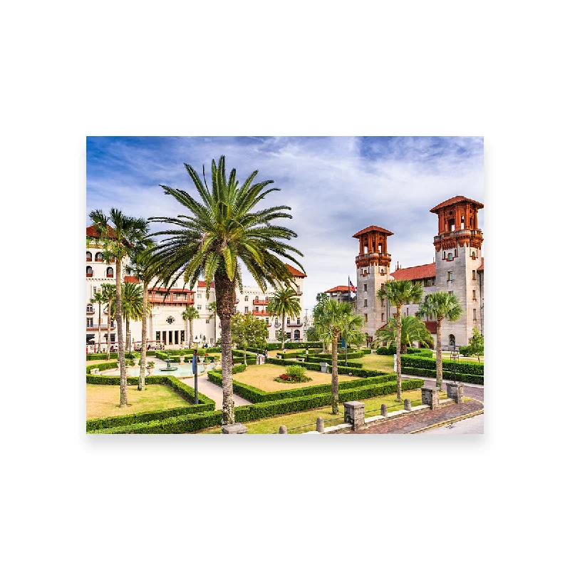 creative cityscape art prints for bedroom-St. Augustine - Alcazar Courtyard