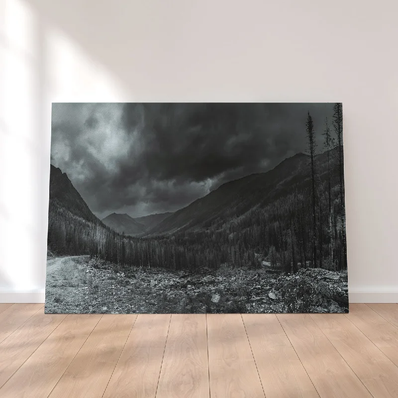 geometric landscape canvas art-Stormy Skies