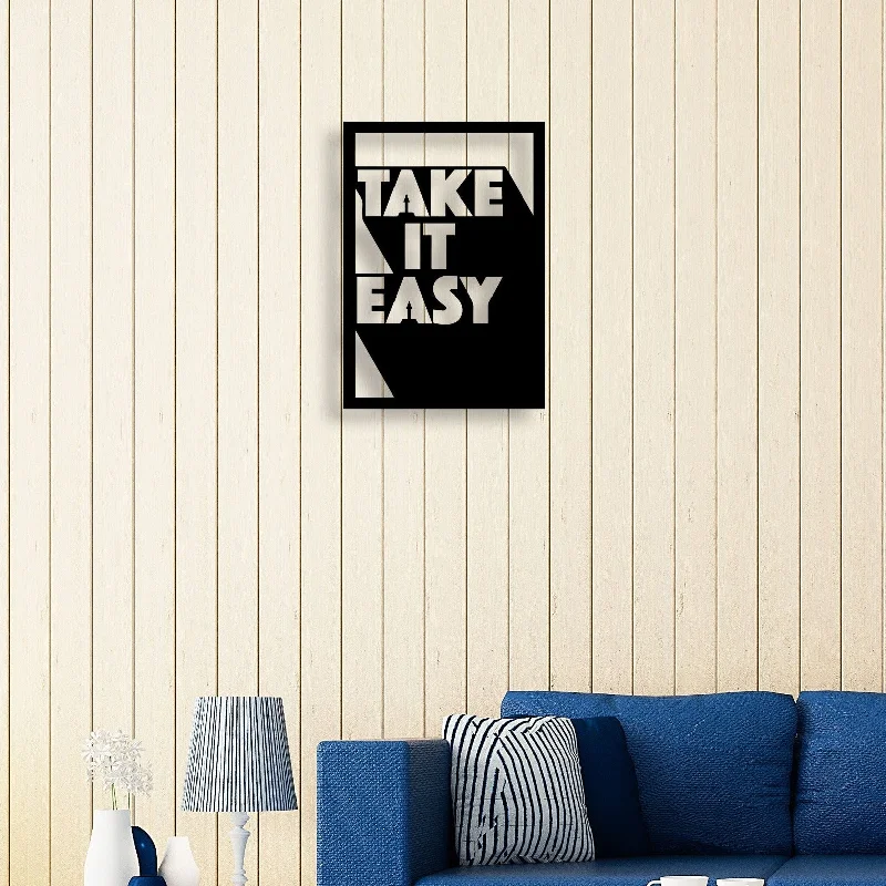 contemporary city landscape wall prints-Take It Easy Metal Wall Art