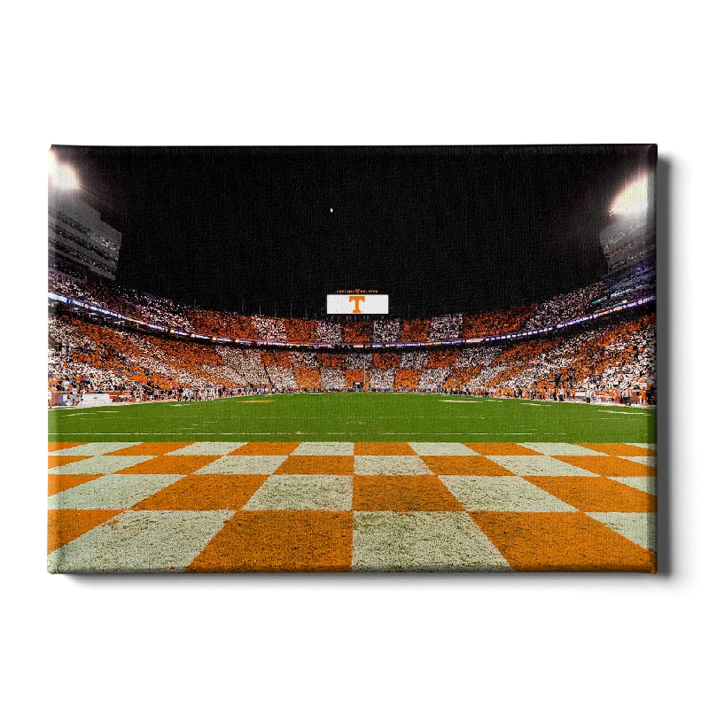 contemporary photography prints for living room-Tennessee Volunteers - Checkerboard Neyland Under the Lights