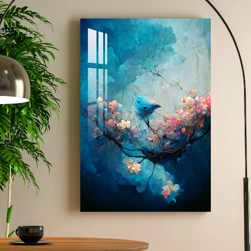 playful nature inspired wall art-The Evening Bird Acrylic Wall Art