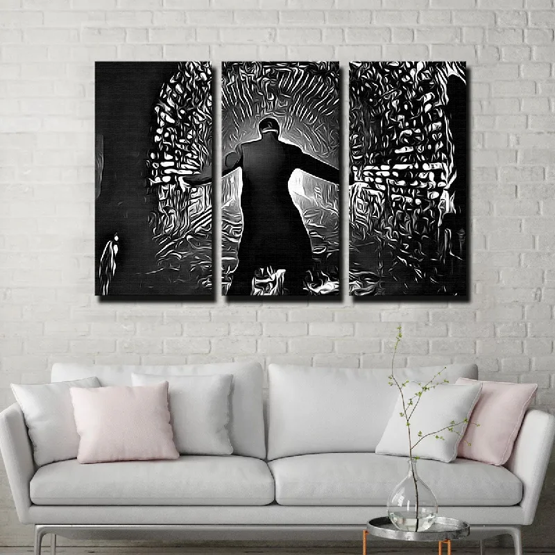 oversized tropical art for home-The Third Man Canvas Set