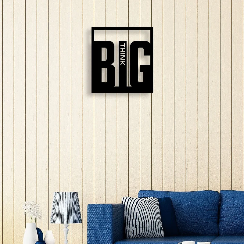 playful abstract wall art prints for kids-Think Big Metal Wall Art