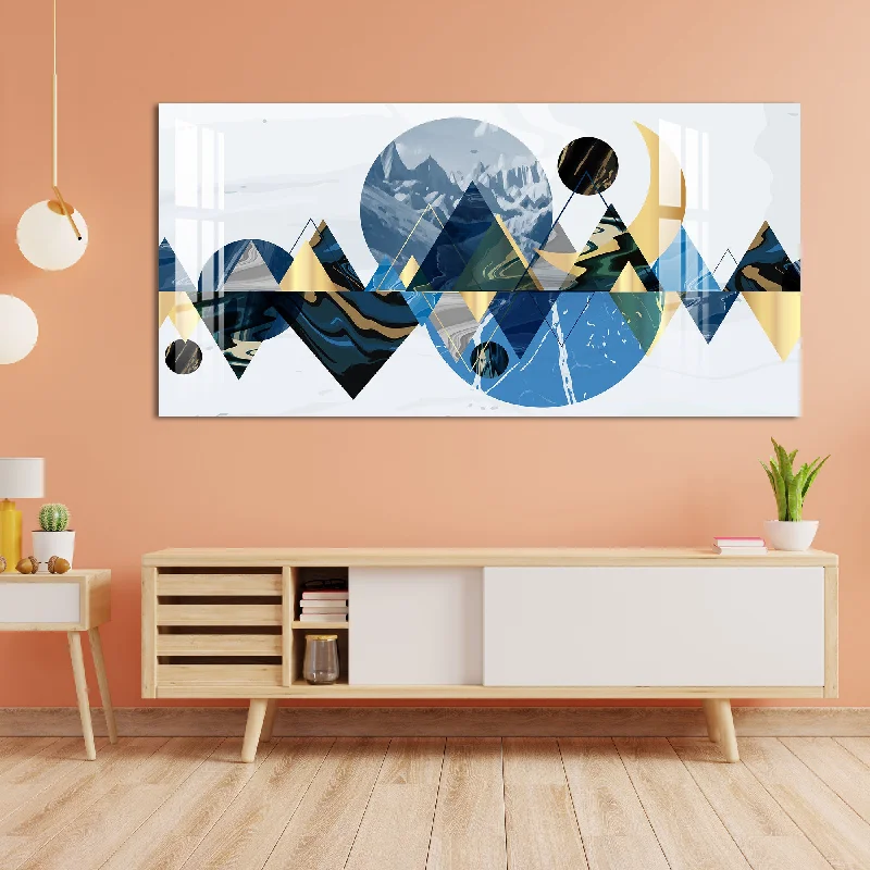 abstract geometric canvas prints for living room-Upside Down Acrylic Wall Art