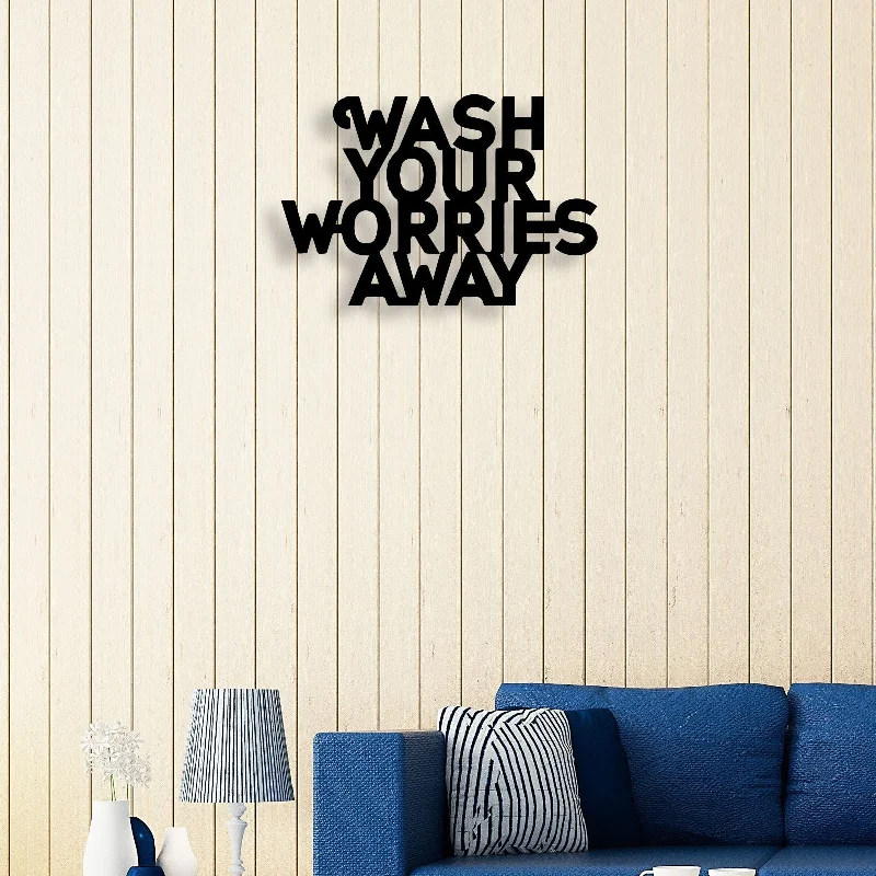 large abstract modern art prints for home-Wash Your Worries Metal Wall Art