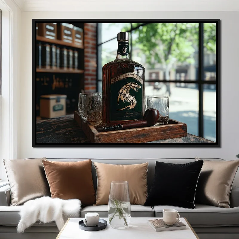 contemporary modern art prints for bedroom-Whiskey Dragon Reverie