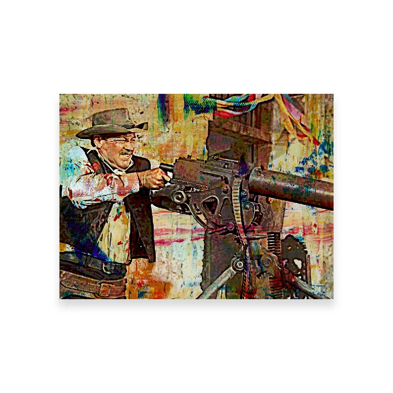 vintage abstract canvas prints for bedroom-Wild Bunch Shootout