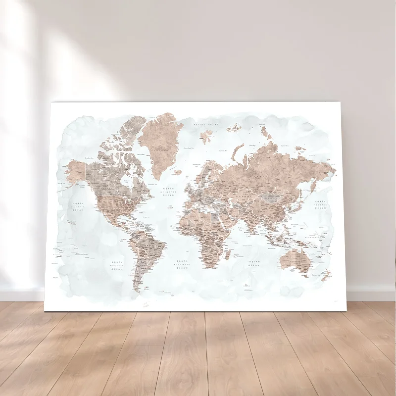 playful nature inspired wall art-World Map 23